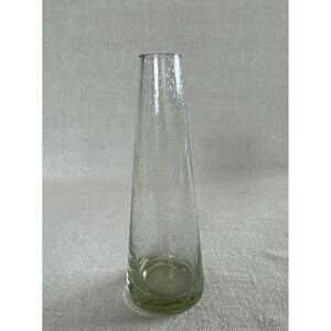 Bud‎ Vase Glass Bubbles Home Decor 6"x2"x1"With Green Under Tone